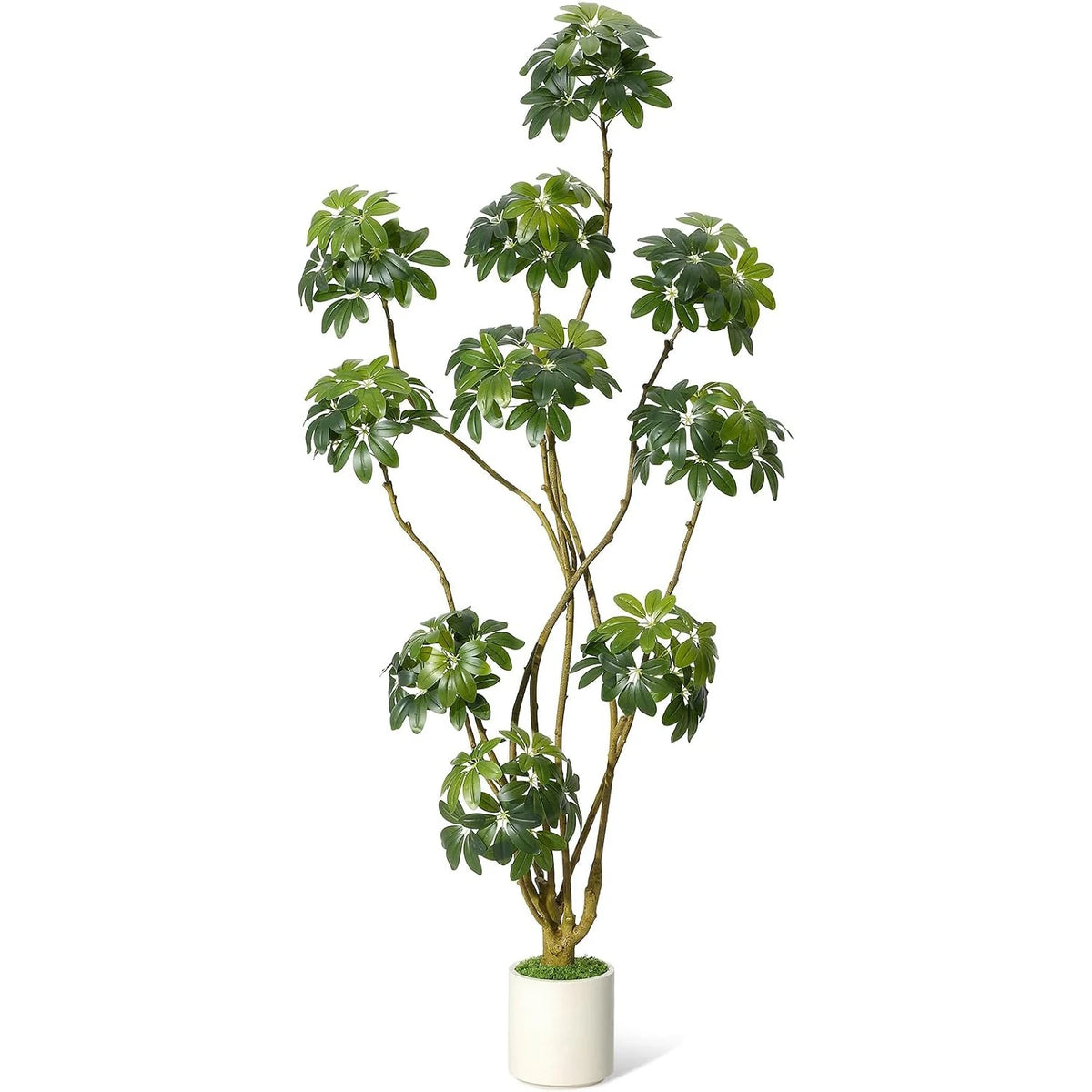 HiMISS Artificial Umbrella Tree Faux Floor Plant With Lifelike Leaves