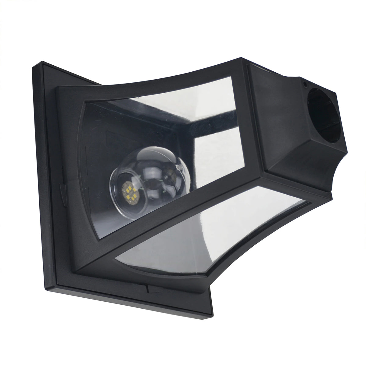 Outdoor Solar Triple Head Light Post With Automatic Dusk Sensor