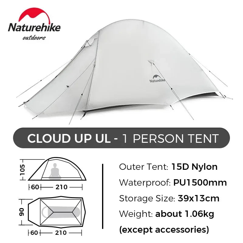 Naturehike Cloud Up Ultralight Double Layer Waterproof Camping Tent