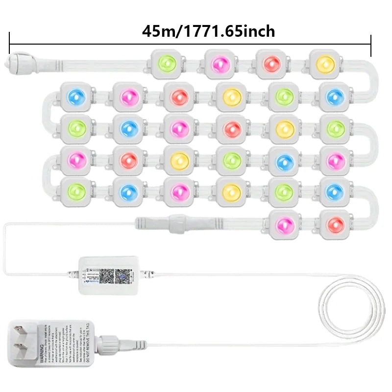 MIMIRGB Permanent Outdoor LED String Lights Waterproof Smart Holiday Lighting