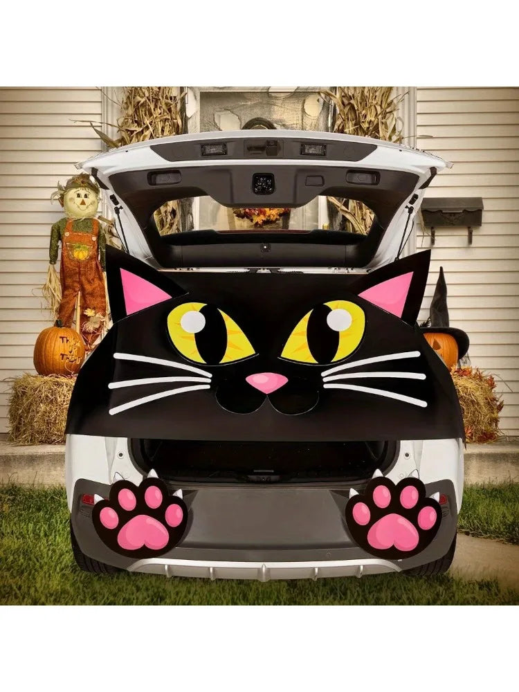 Joyfy Halloween Cat Sticker Kit for Car Trunk or Treat Decorations