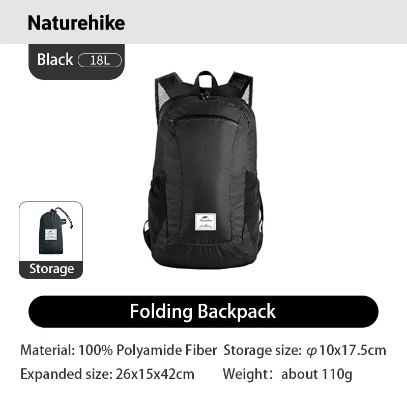 Naturehike Foldable Waterproof Nylon Backpack for Hiking Camping