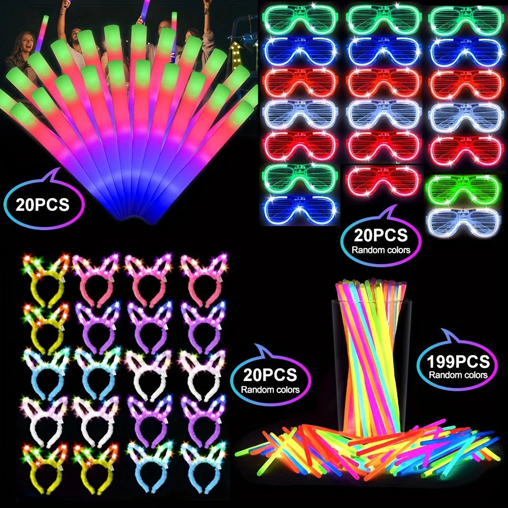 Glow In The Dark Carnival Party Decorations And Accessories Set