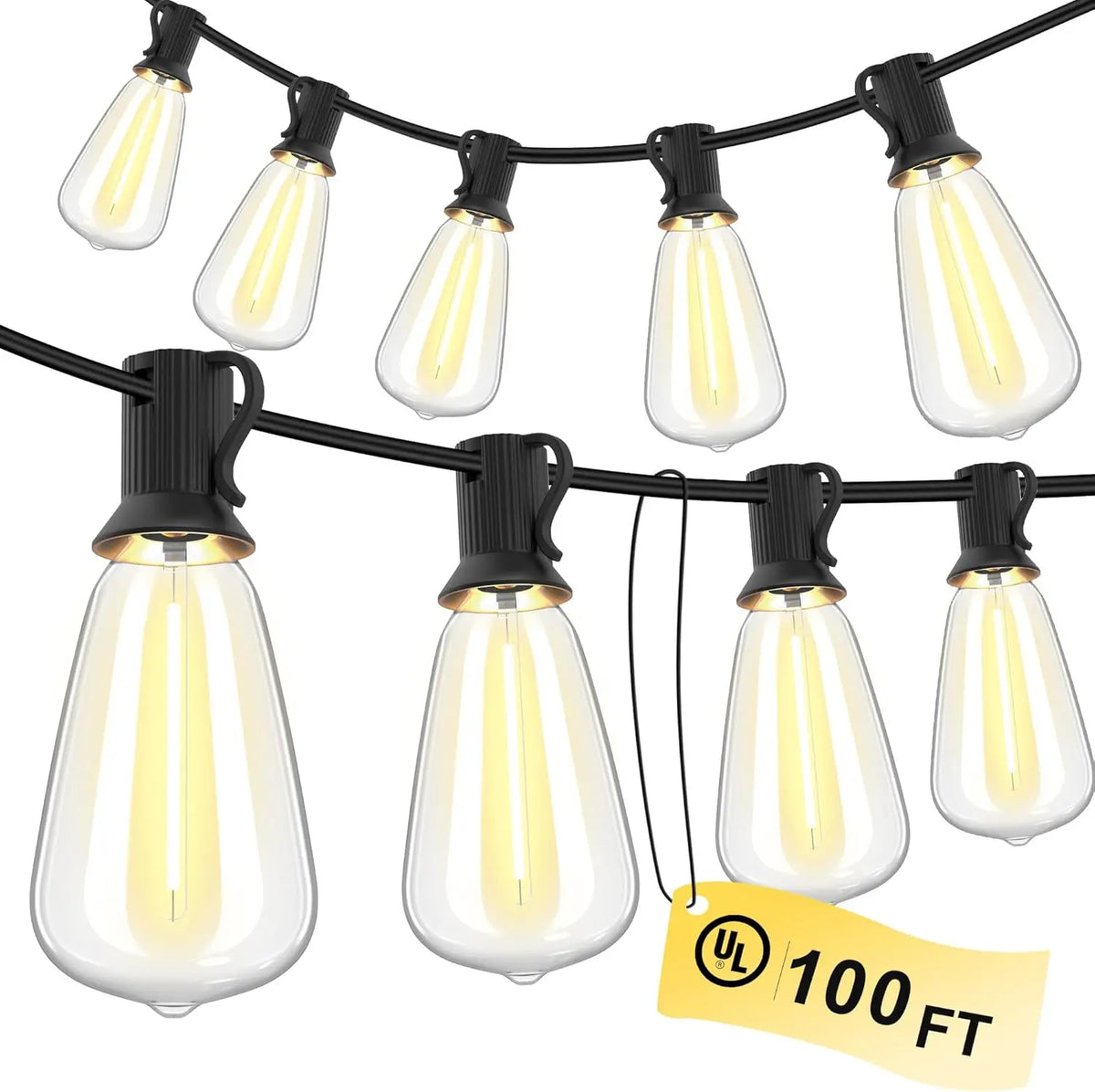 MIMIRGB LED Outdoor String Lights Waterproof Patio Dimmable