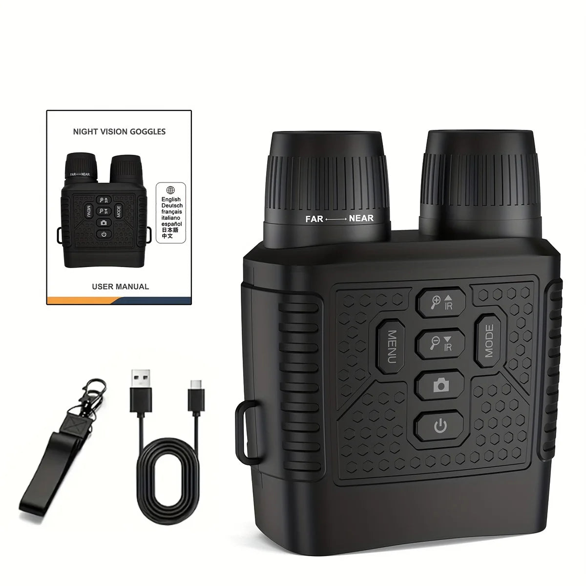 Digital Night Vision Binoculars With 6X Zoom And Large Screen