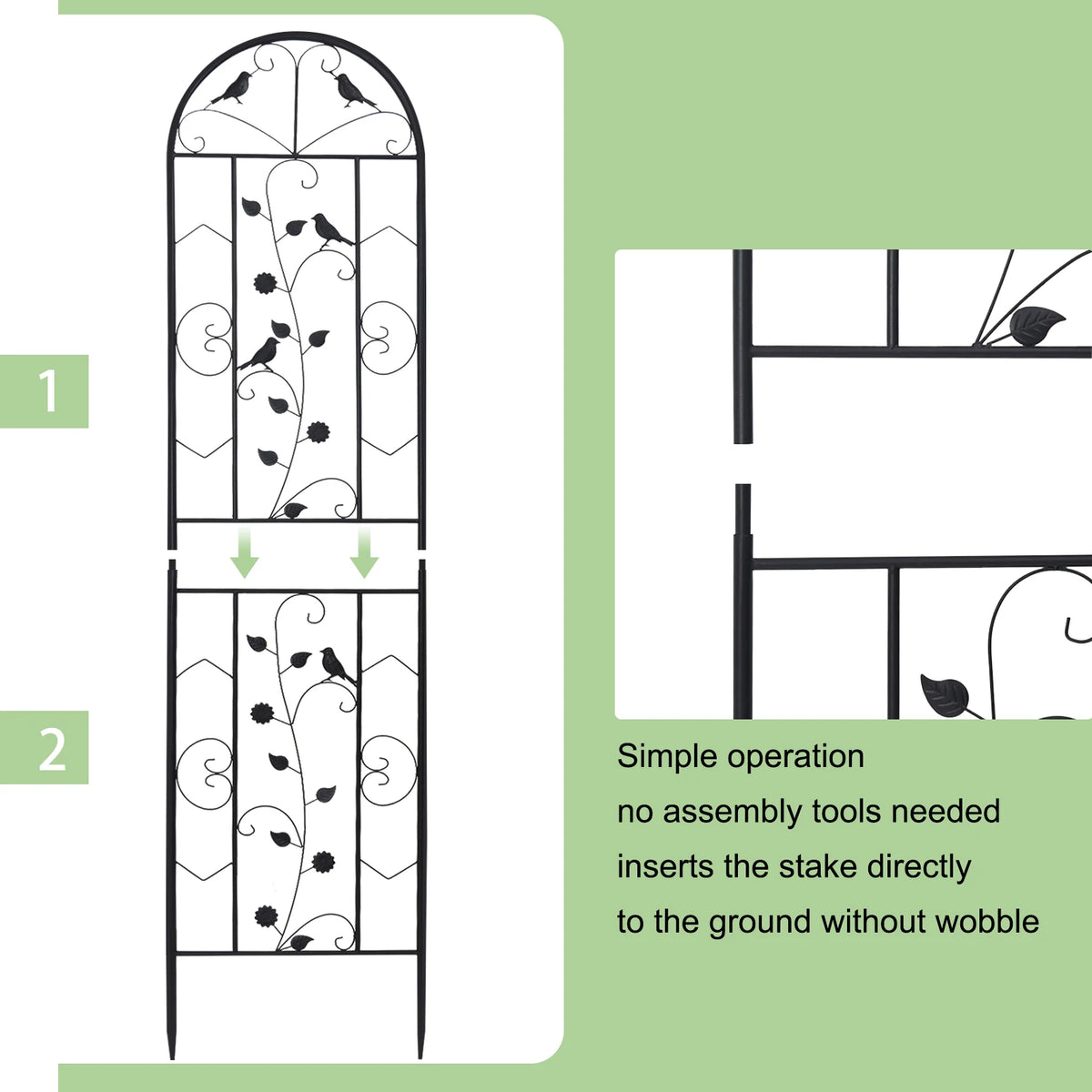 Metal Antirust Garden Trellis And Climbing Plant Support