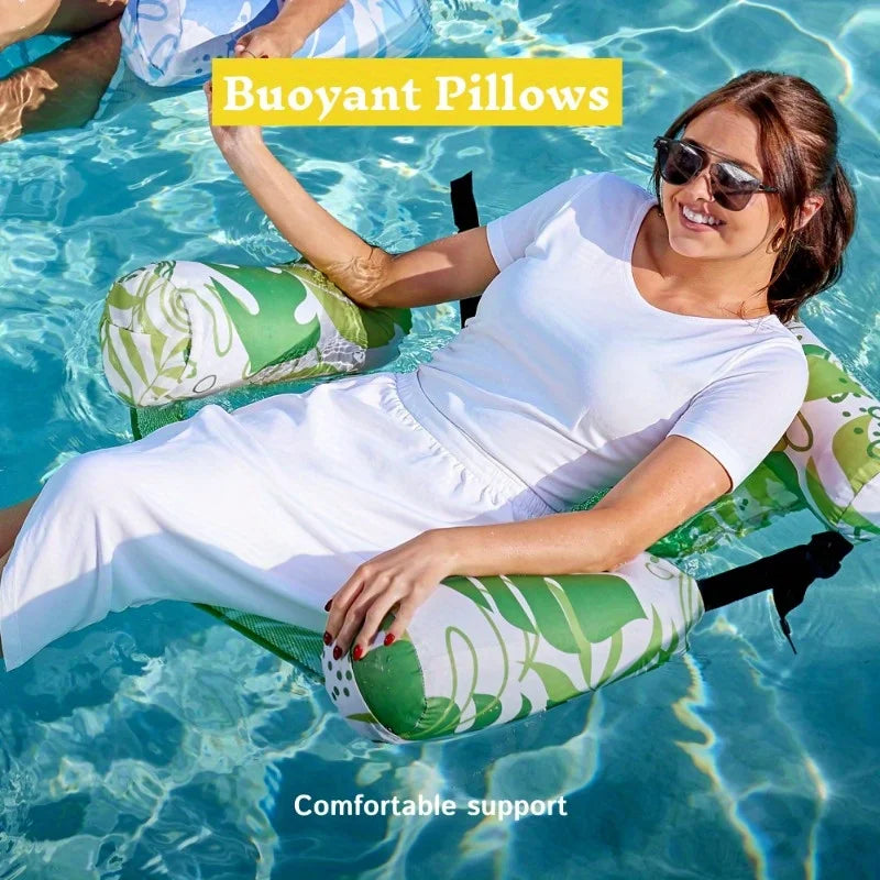 Joyfy Inflatable Pool Lounger Adjustable Beach Lake Floating Chair