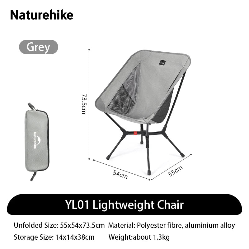 Naturehike Ultralight Folding Camping Chair Aluminum Alloy Portable