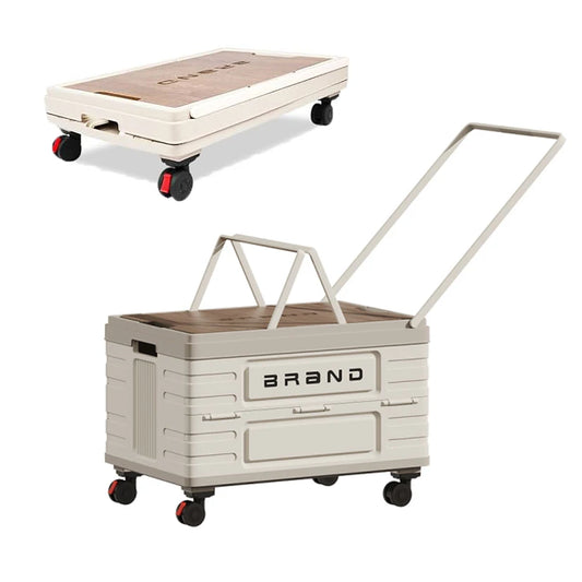 Foldable Heavy Duty Storage Cart With Silent Rolling Wheels
