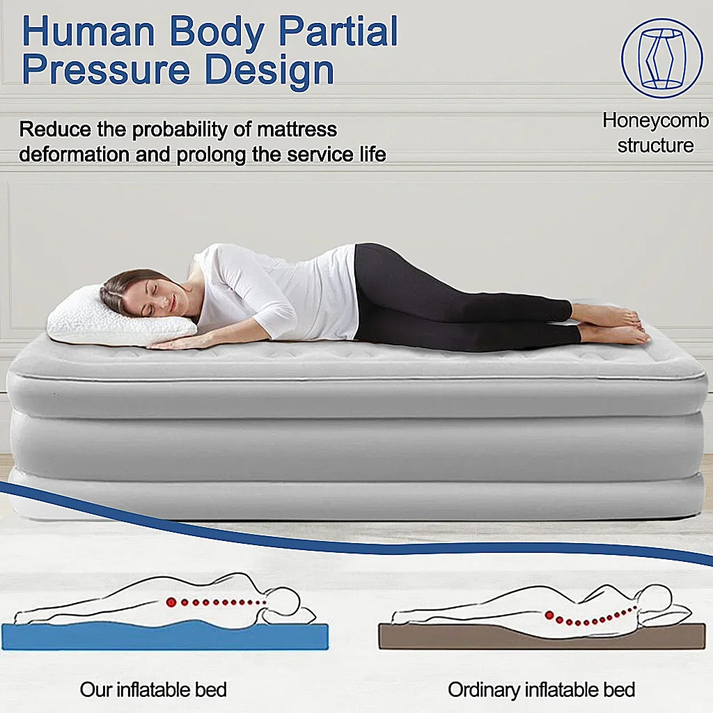 Automatic Inflatable PVC Camping Mattress With Built In Pump