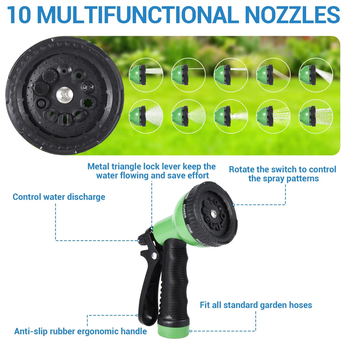 HiMiss Stainless Steel Garden Hose With Kink Free Brass Connectors