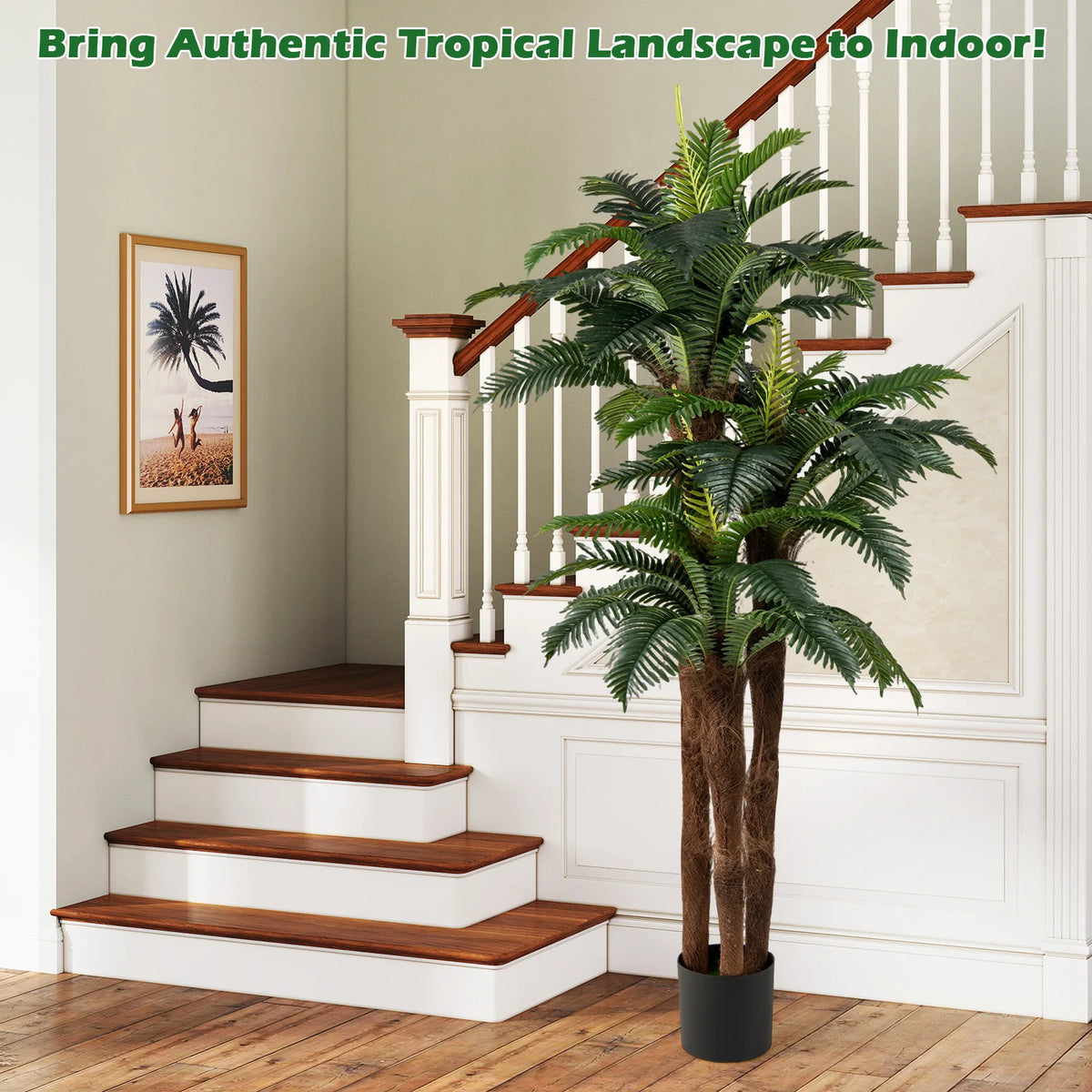 LIFEZEAL Artificial Palm Trees With Realistic Trunks for Home Decor
