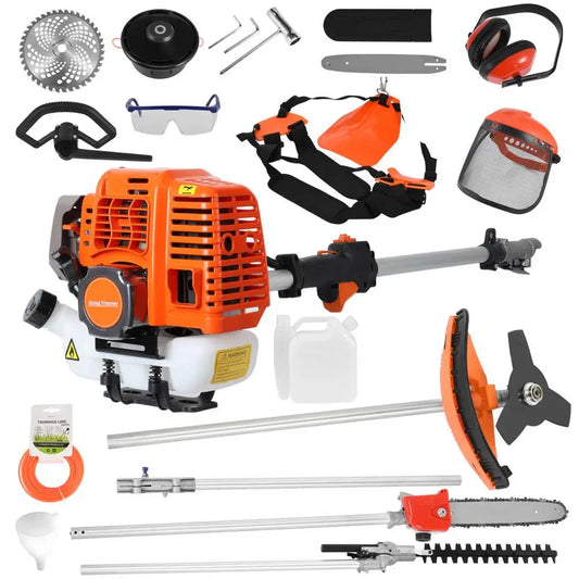 52Cc Multi Functional Garden Set With Hedge Trimmer And Chainsaw