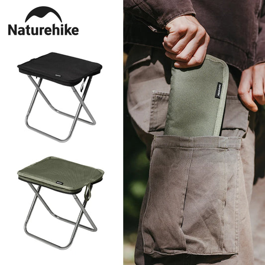 Naturehike Foldable Collapsible Backpack Portable Seat Stool Lightweight Mini Easy Carry Outdoor Travel Fishing Stool Picnic Stool