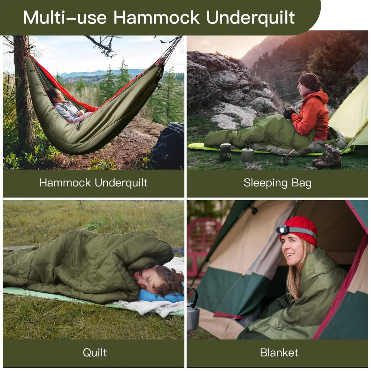 Lightweight Cotton Hammock Underquilt Insulated Sleeping Bag Liner