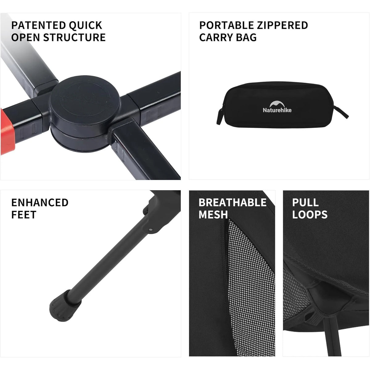 Naturehike Ultralight Folding Camping Chair Aluminum Alloy Portable