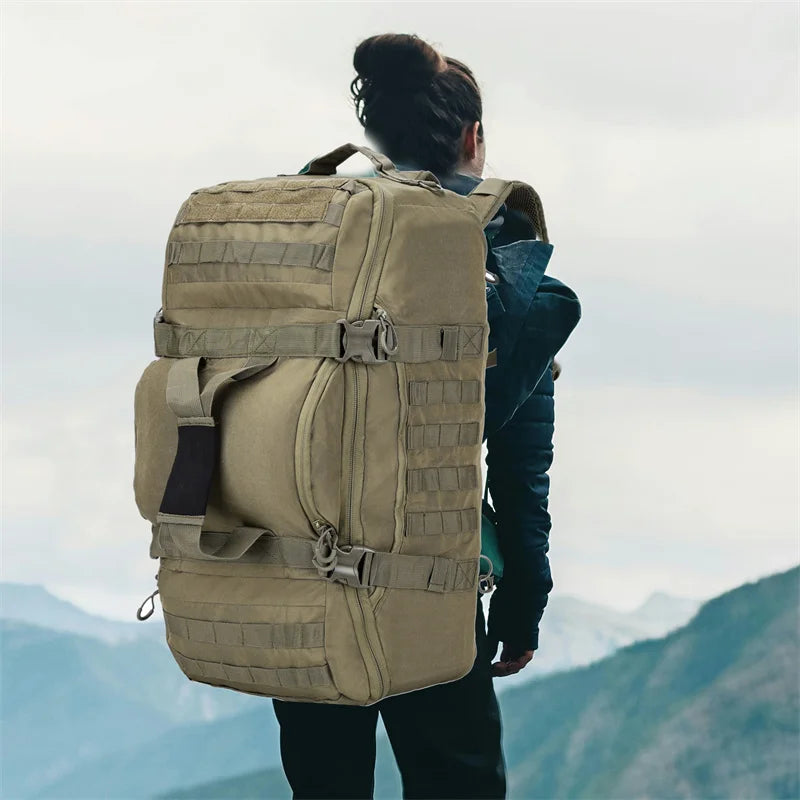 Large Capacity Tactical Backpack Molle Duffel Bag For Hiking Camping Travel