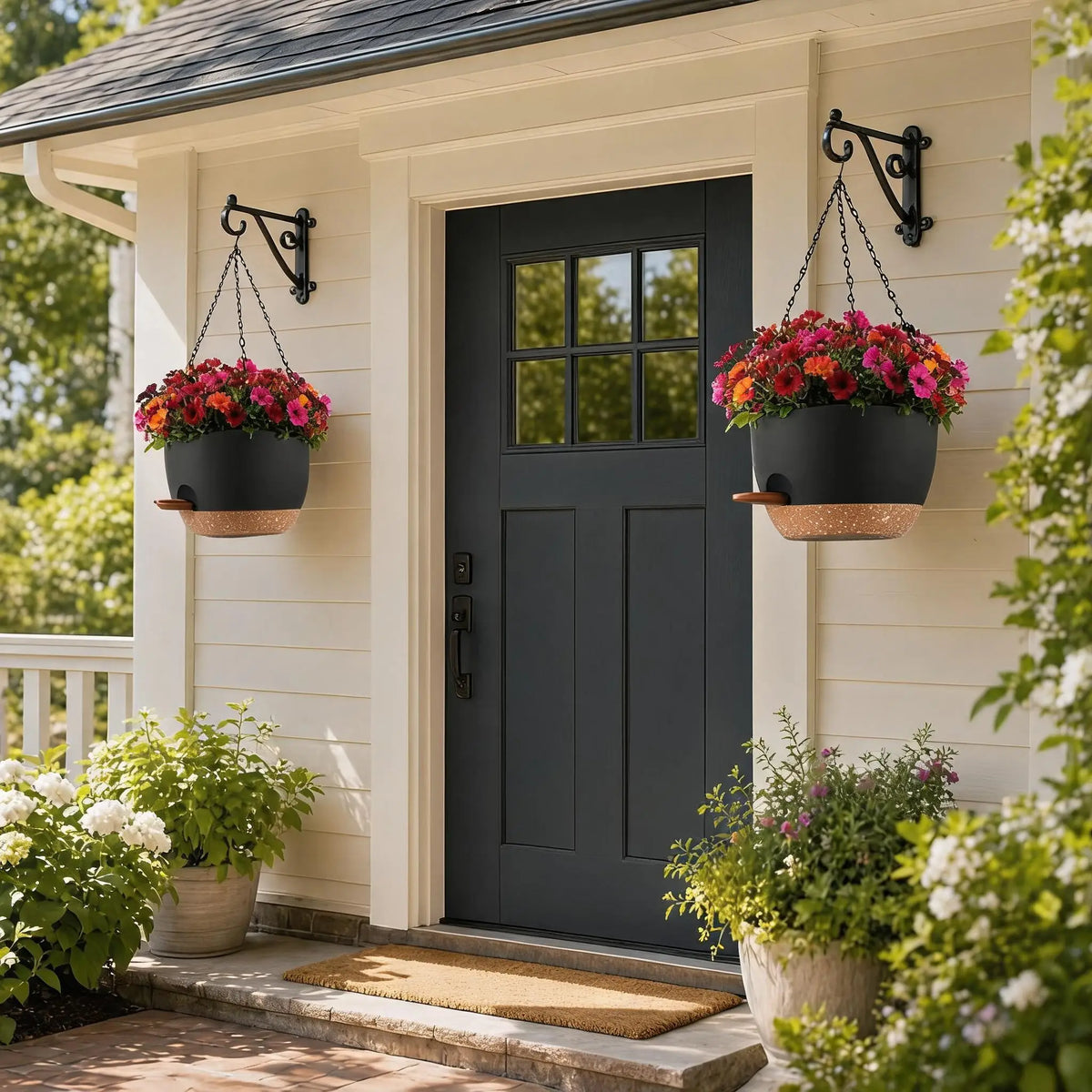 HiMiss Self Watering Hanging Planters With Side Fill Spout
