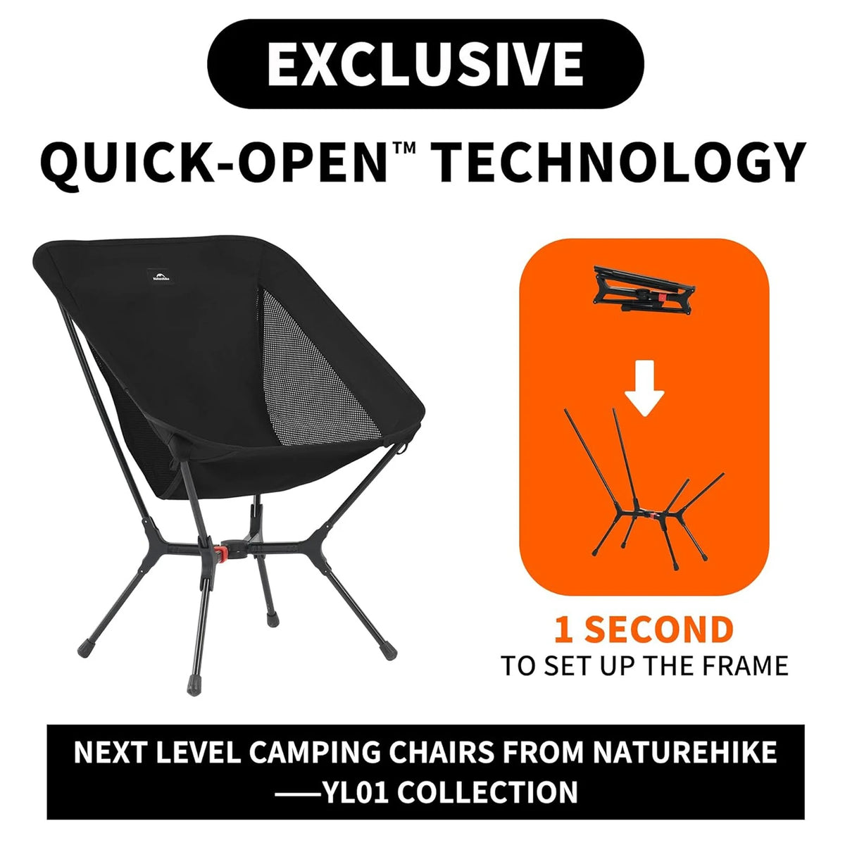 Naturehike Ultralight Folding Camping Chair Aluminum Alloy Portable