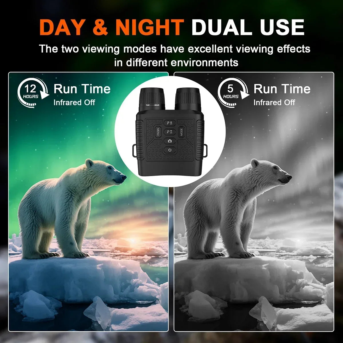 2.5K Digital Night Vision Binoculars With 6X Zoom And Recording