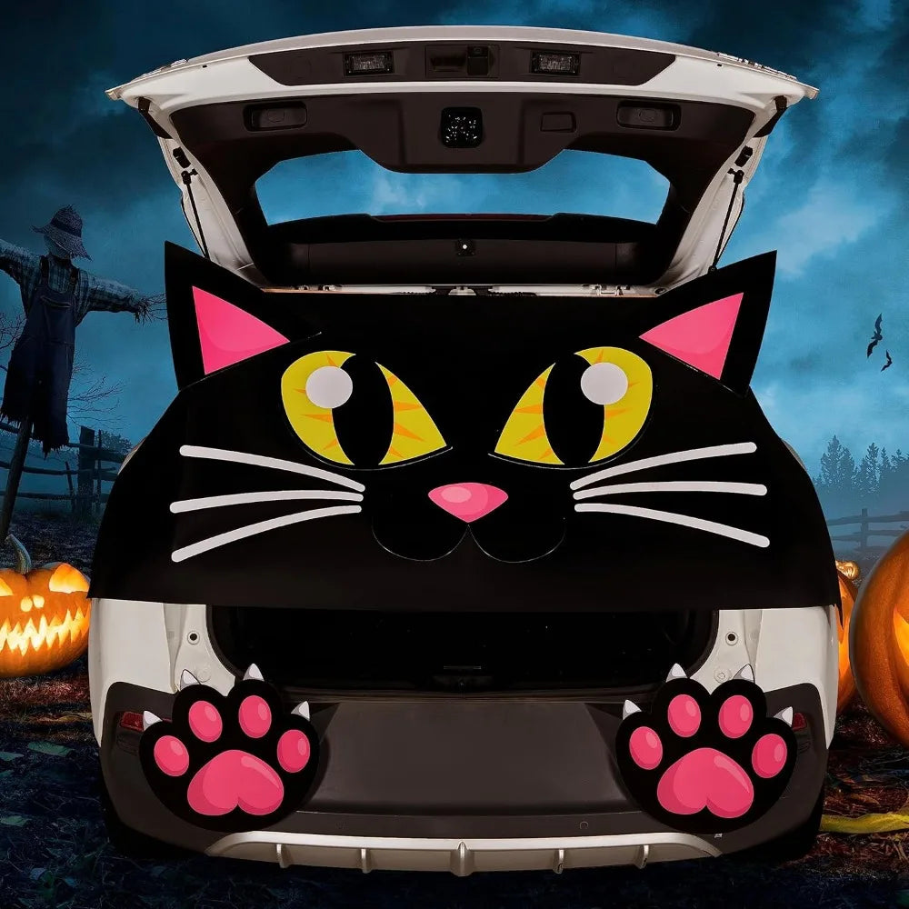 Joyfy Halloween Cat Sticker Kit for Car Trunk or Treat Decorations