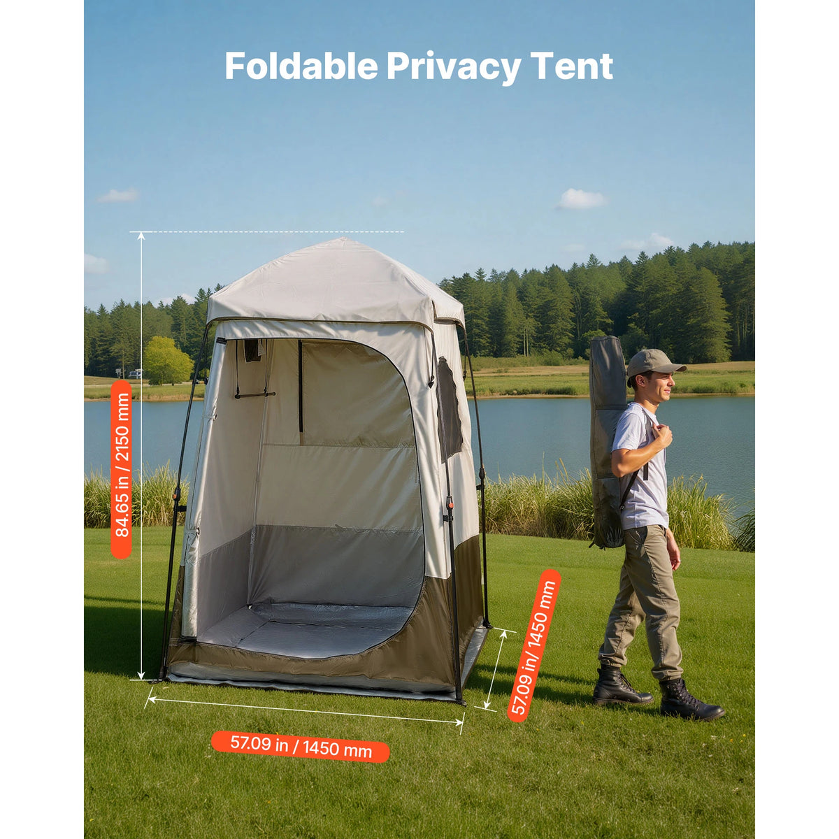 SucceBuy Portable Camping Shower Tent Privacy Changing Room