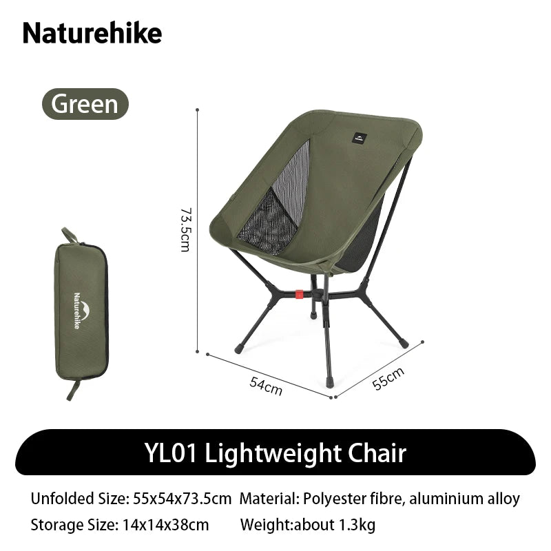Naturehike Ultralight Folding Camping Chair Aluminum Alloy Portable