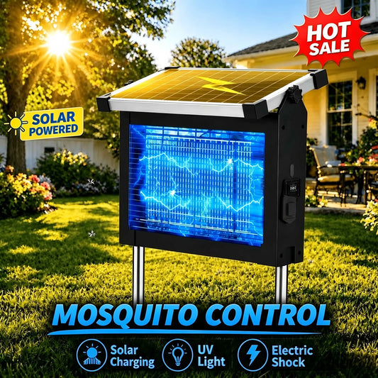 Solar Outdoor Mosquito Zapper With Sensor And Waterproof Housing