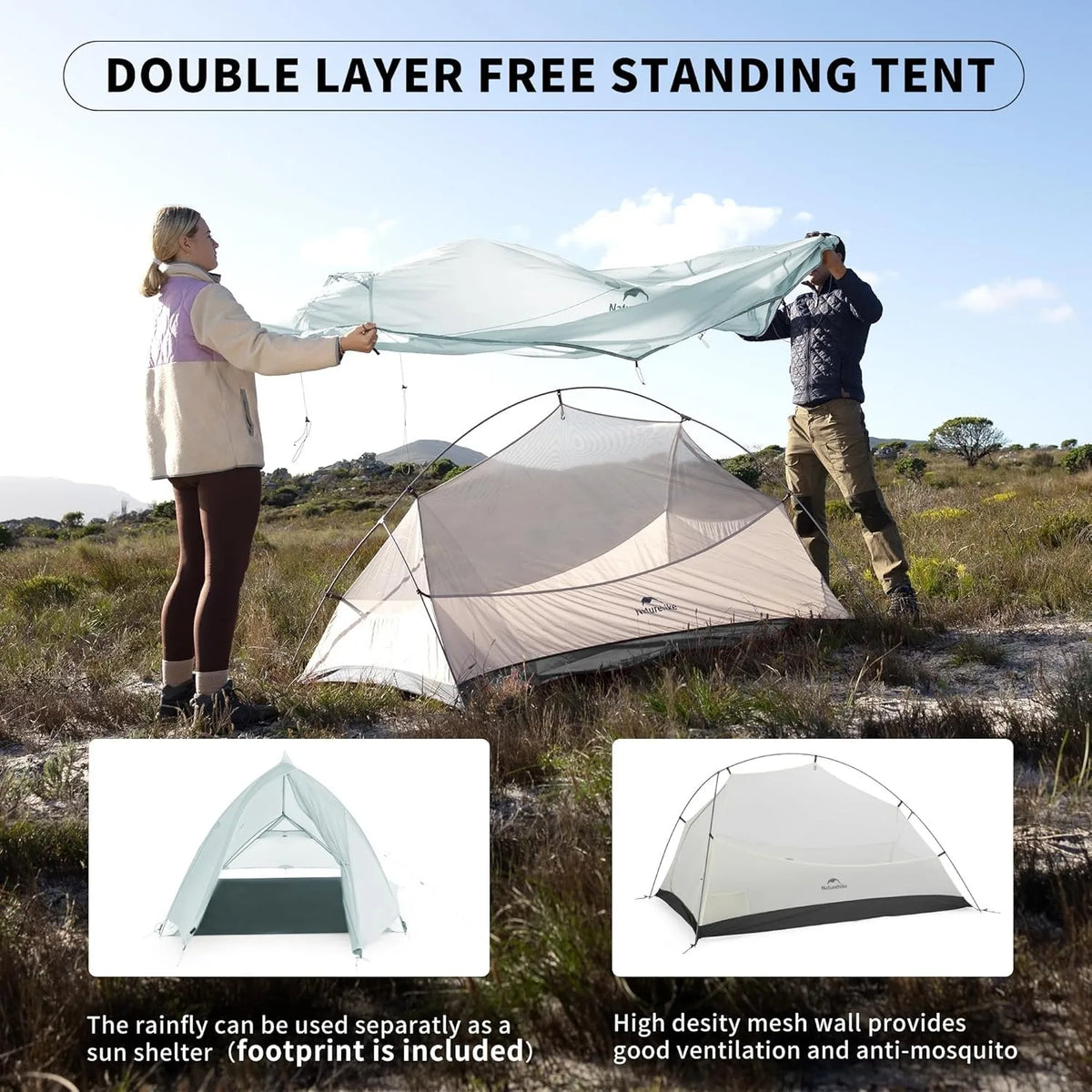 Naturehike Cloud Up Ultralight Double Layer Waterproof Camping Tent