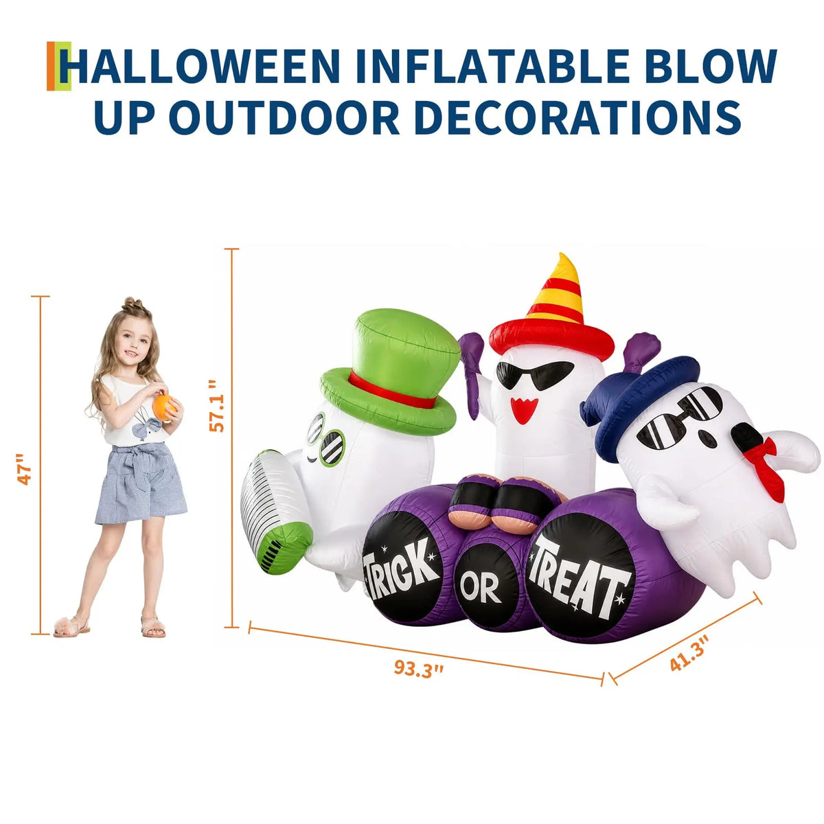HiMISS Halloween Ghost Band Inflatable Outdoor Yard Decoration LED Lights