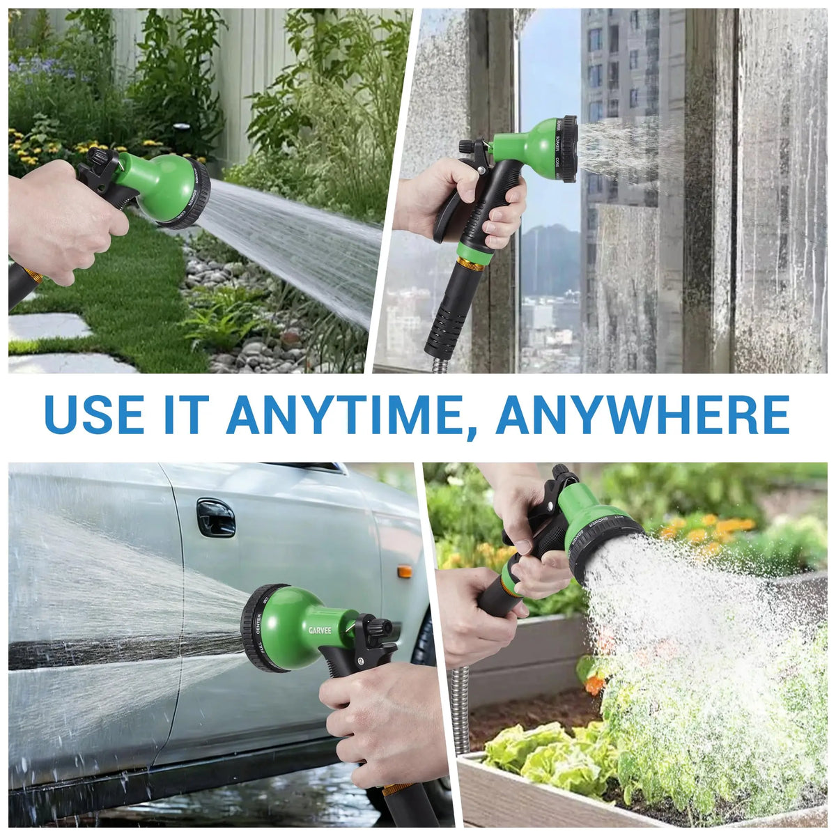 HiMiss Stainless Steel Garden Hose With Kink Free Brass Connectors