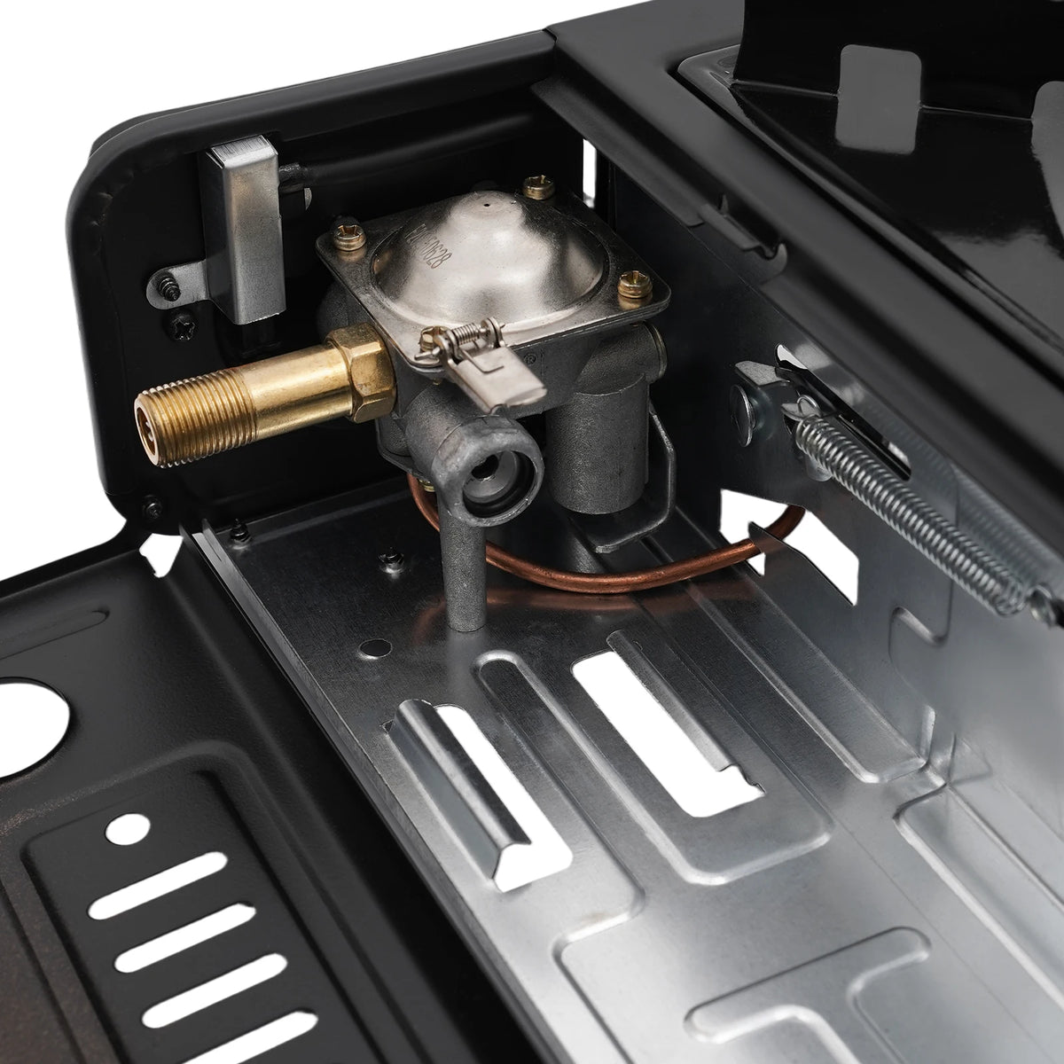 Portable Dual Burner Camping Gas Stove With Ignition and Safety Valve