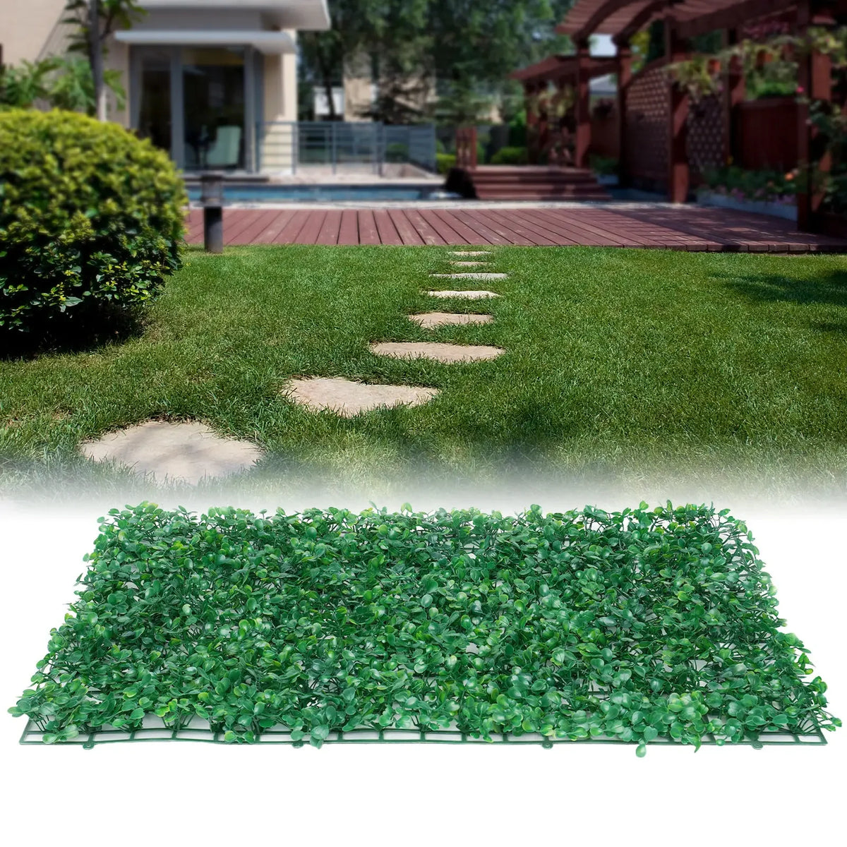 Artificial Boxwood Hedge Fence Panels For Private Garden Screening