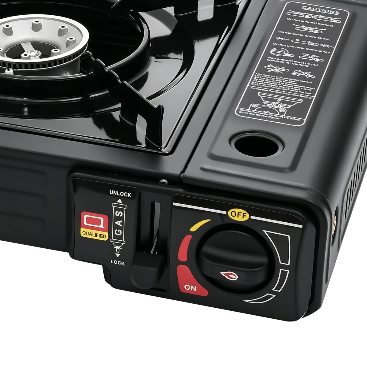 Portable Dual Burner Camping Gas Stove With Independent Controls