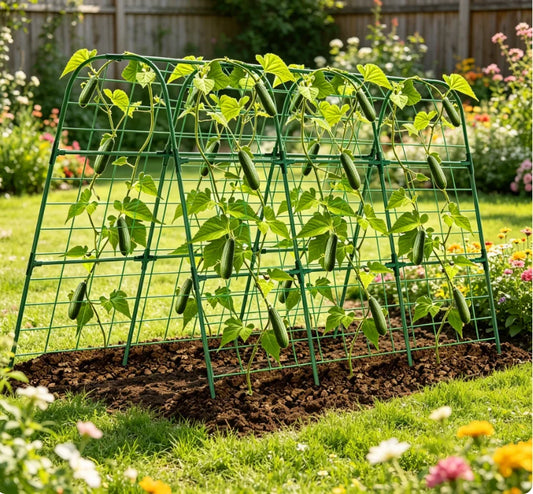 HiMISS Heavy Duty Metal Garden Arch Trellis Plant Support