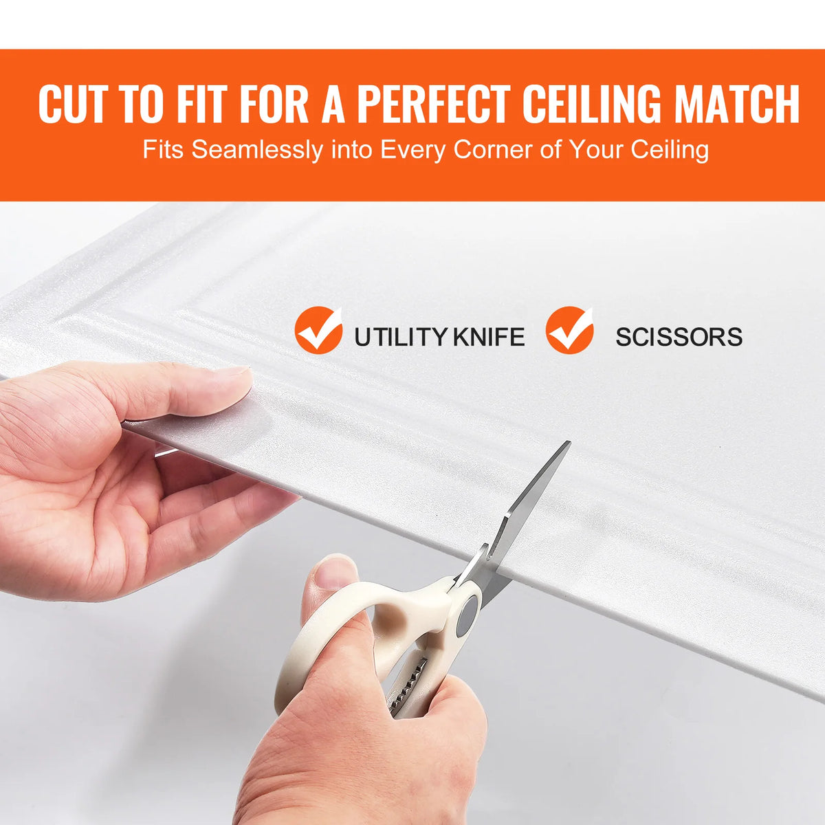 SucceBuy Polystyrene Drop Ceiling Tiles for Basement and Office Decor
