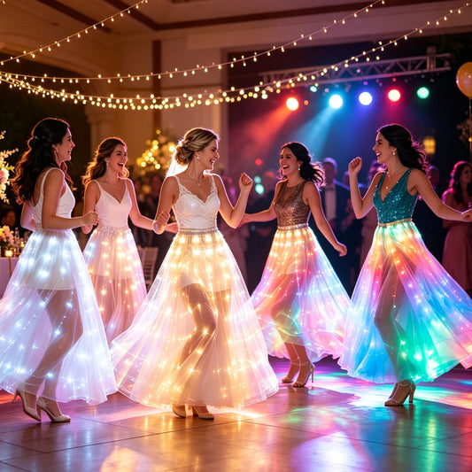 LED Light Up Angel Dance Dress for Women Party Costume