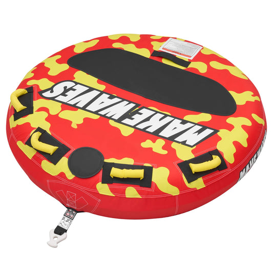 SucceBuy Inflatable Towable Boat Tube With Anti Slip Pad Handles