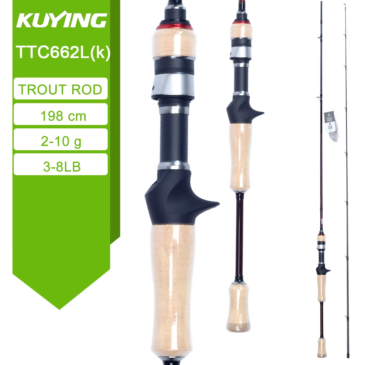 Kuying Teton Carbon Fishing Rod Fuji Reel Seat For Trout