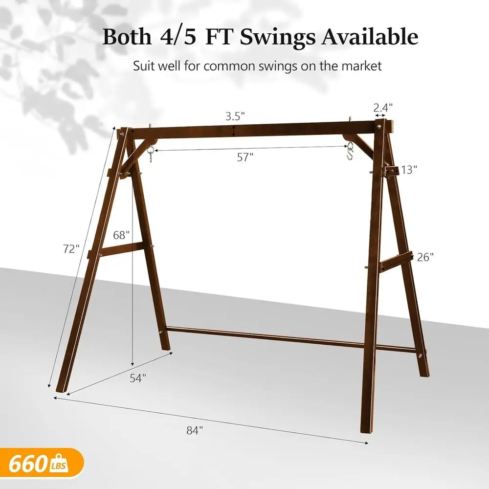 Outdoor Porch Swing With Cushions, Heavy Duty Patio Swing Stand