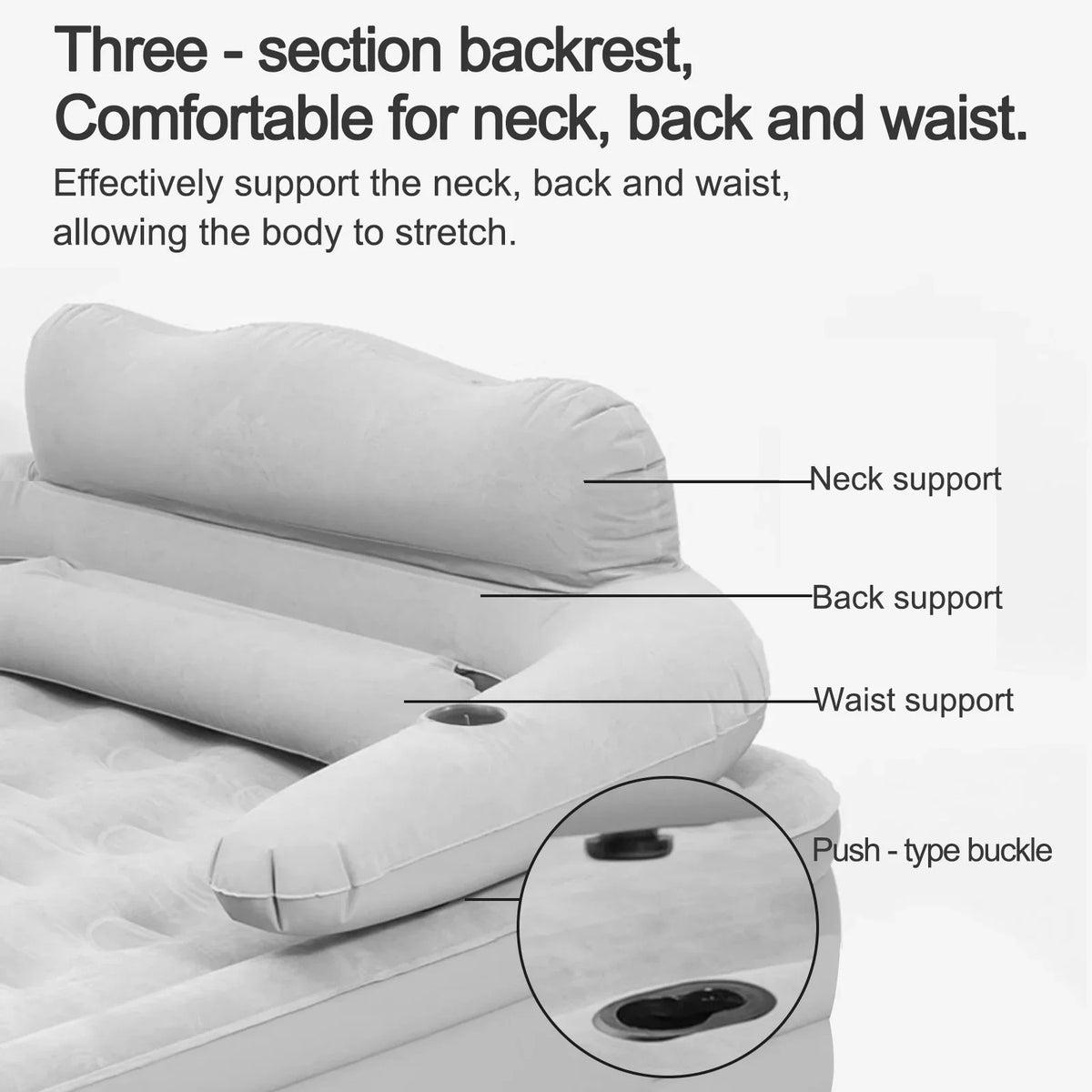 Automatic Inflatable PVC Camping Mattress With Built In Pump