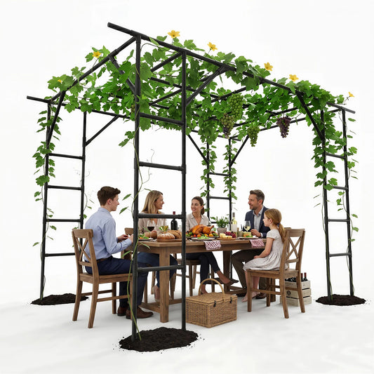 HiMISS Heavy Duty Garden Arch Trellis For Climbing Plants