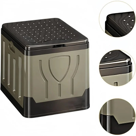 Portable large folding adult toilet, suitable for self-driving travel, camping outdoor emergency seats, car mobile portable toilet