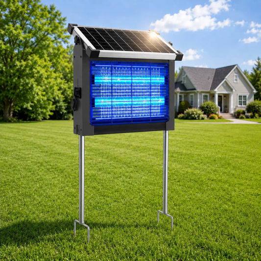 Solar Outdoor Bug Zapper Waterproof Electric Mosquito Killer For Garden